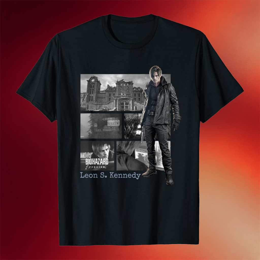 Resident Evil Requiem Merch Leon FP T-Shirt Leon S Kennedy Shirts Gifts For Gamers