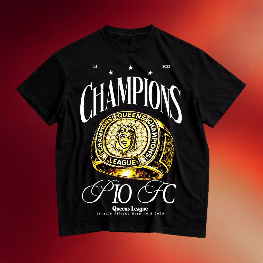 Rivers Gg Merch 2026 Pio FC Champions Black T-Shirt Queens League Shirt Gifts For Friends