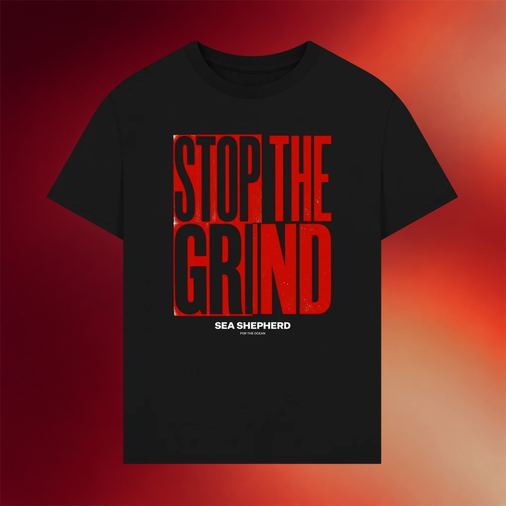 Sea Shepherd Merch 2026 Stop The Grind T-Shirt Black Great Gifts For Besties