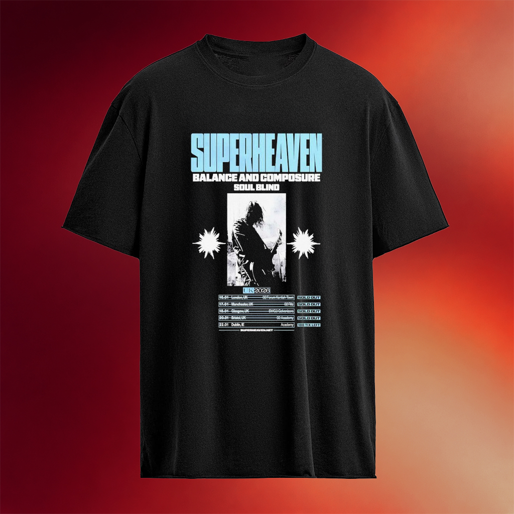 Superheaven Balance And Composure Soul Blind UK Tour 2026 T-shirt Superheaven Merch Gifts for Him