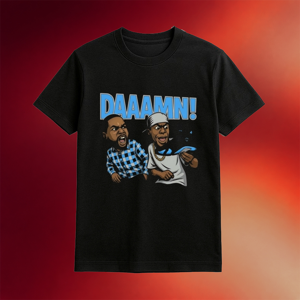 University Blue Daaamn Shirt To Match Jordan 14 Black And University Blue T-Shirt Gifts