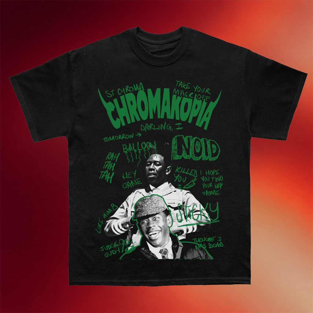Tyler The Creator Merch 2026 Chromakopia Sketchbook T-Shirt Golf Wang Merch Gifts For Dudes