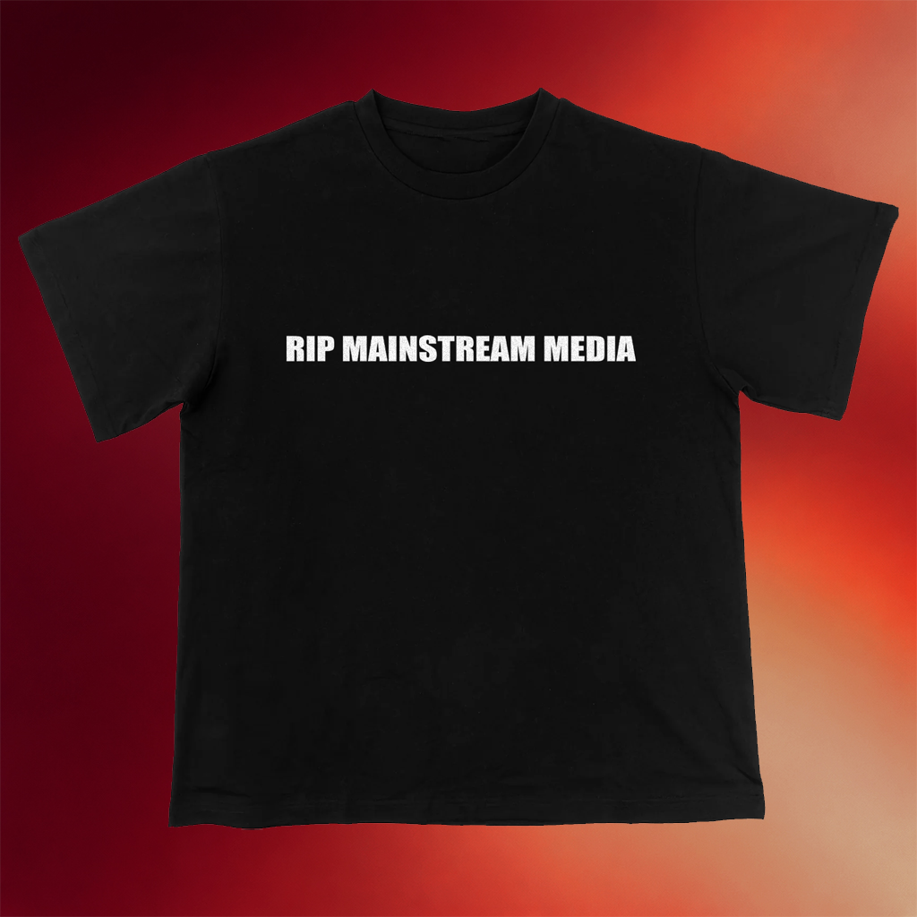Tommy G Merch 2026 RIP Mainstream Media T-Shirt Black Cool Gifts For Him