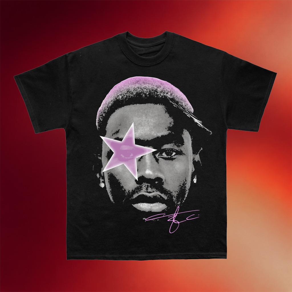 Tyler The Creator Merch 2026 Star Face T-Shirt Golf Wang Merch Best Gifts For Rap Lovers