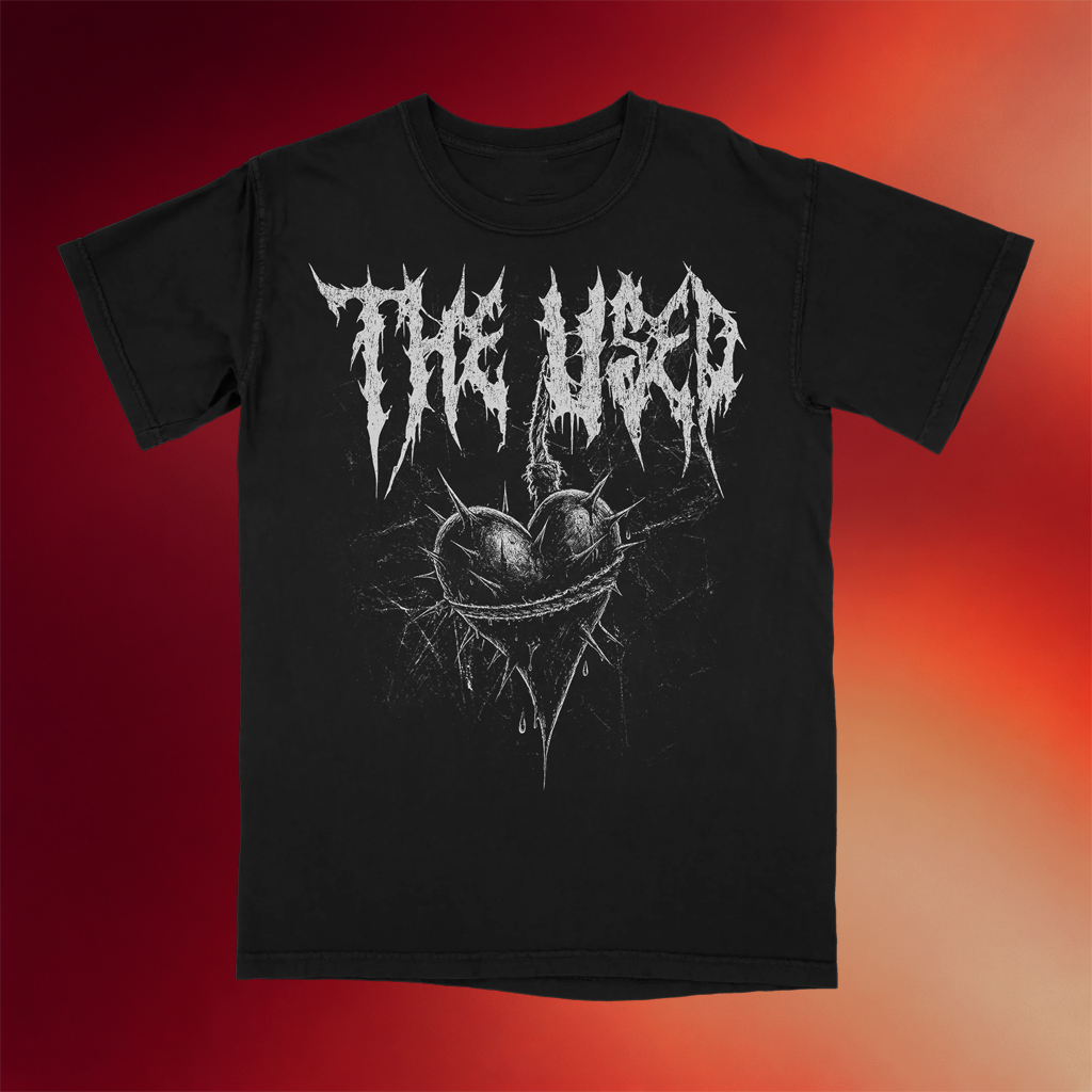 The Used Merch Spiked Heart T-Shirt Birthday Gifts For Rock Band Fans