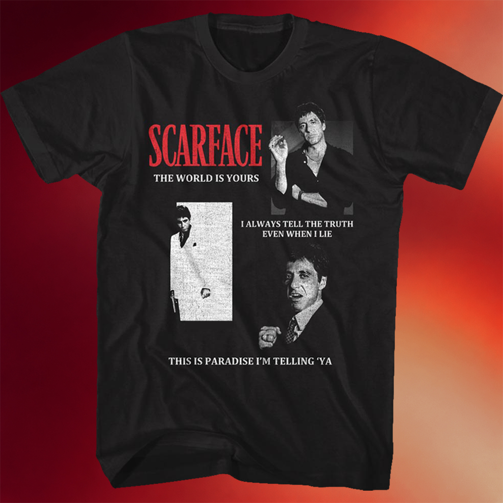 Tony Montana Shirt Quotes Collage Scarface T-Shirt Special Gifts From Dad To Daughter