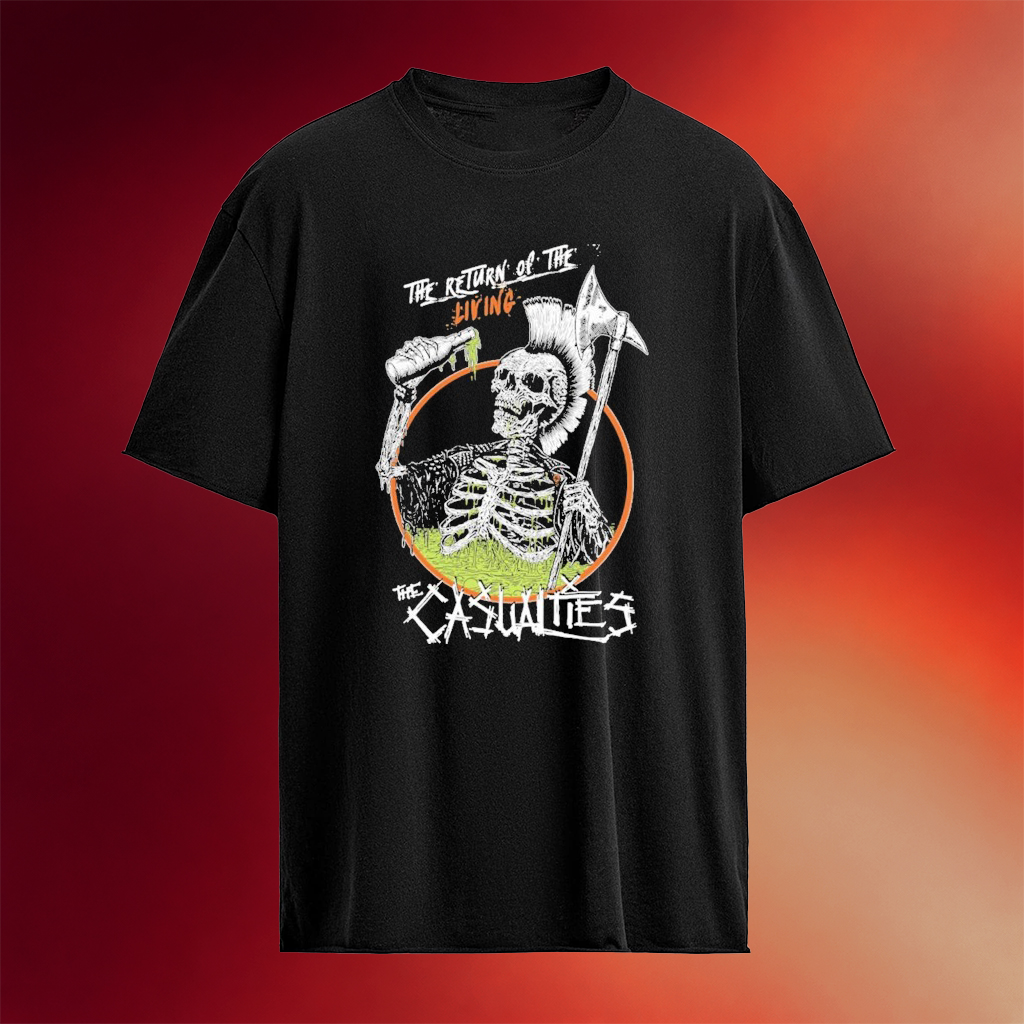 The Casualties Return Of The Living Casualties Skeleton Axe T-Shirt The Casualties Merch
