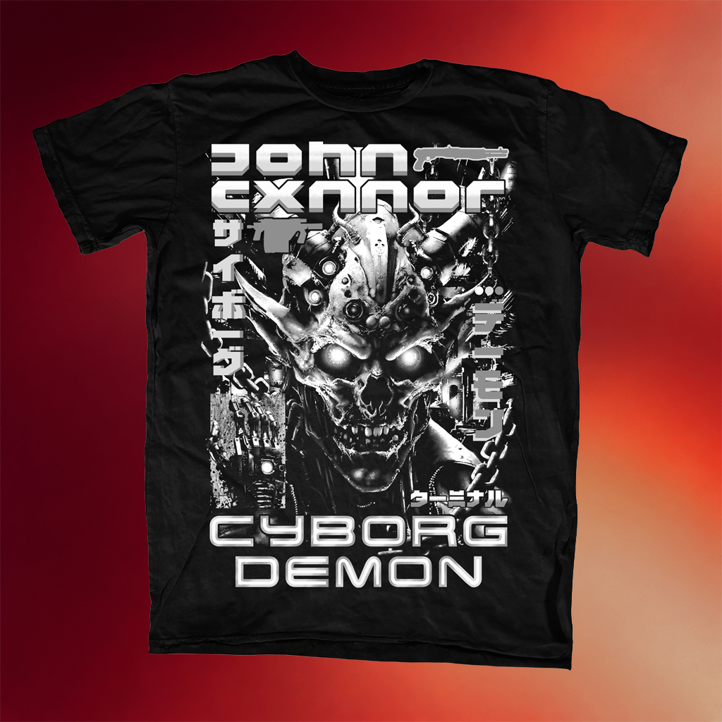 Gravitated Merch 2026 John Cxnnor Cyborg Demon T-Shirt Gifts For Boyfriend