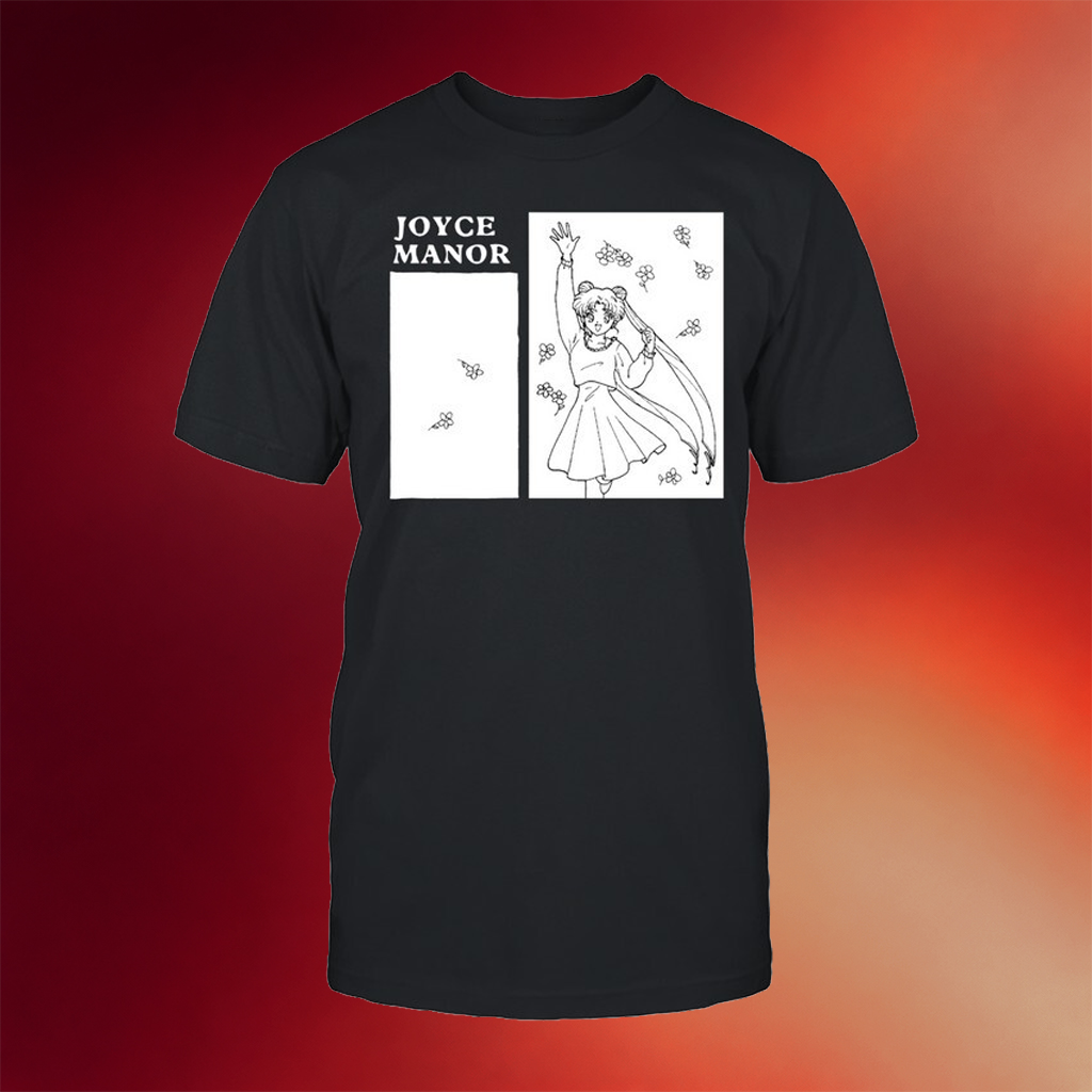 Joyce Manor Merch 2026 Sailor Moon X Joyce Manor Black T-Shirt Gifts For Friends