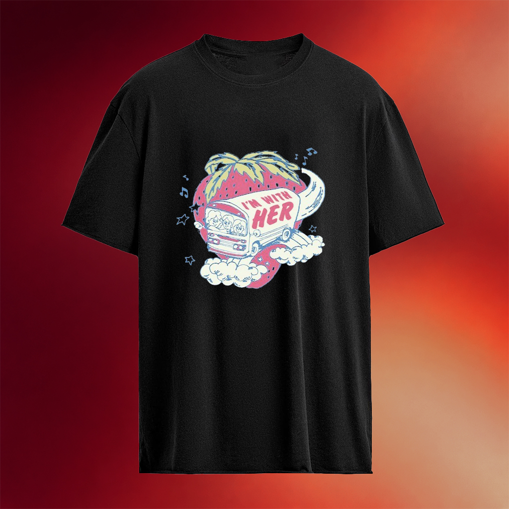 I�m With Her Strawberry Bus T-Shirt Birthday Gifts For Brother