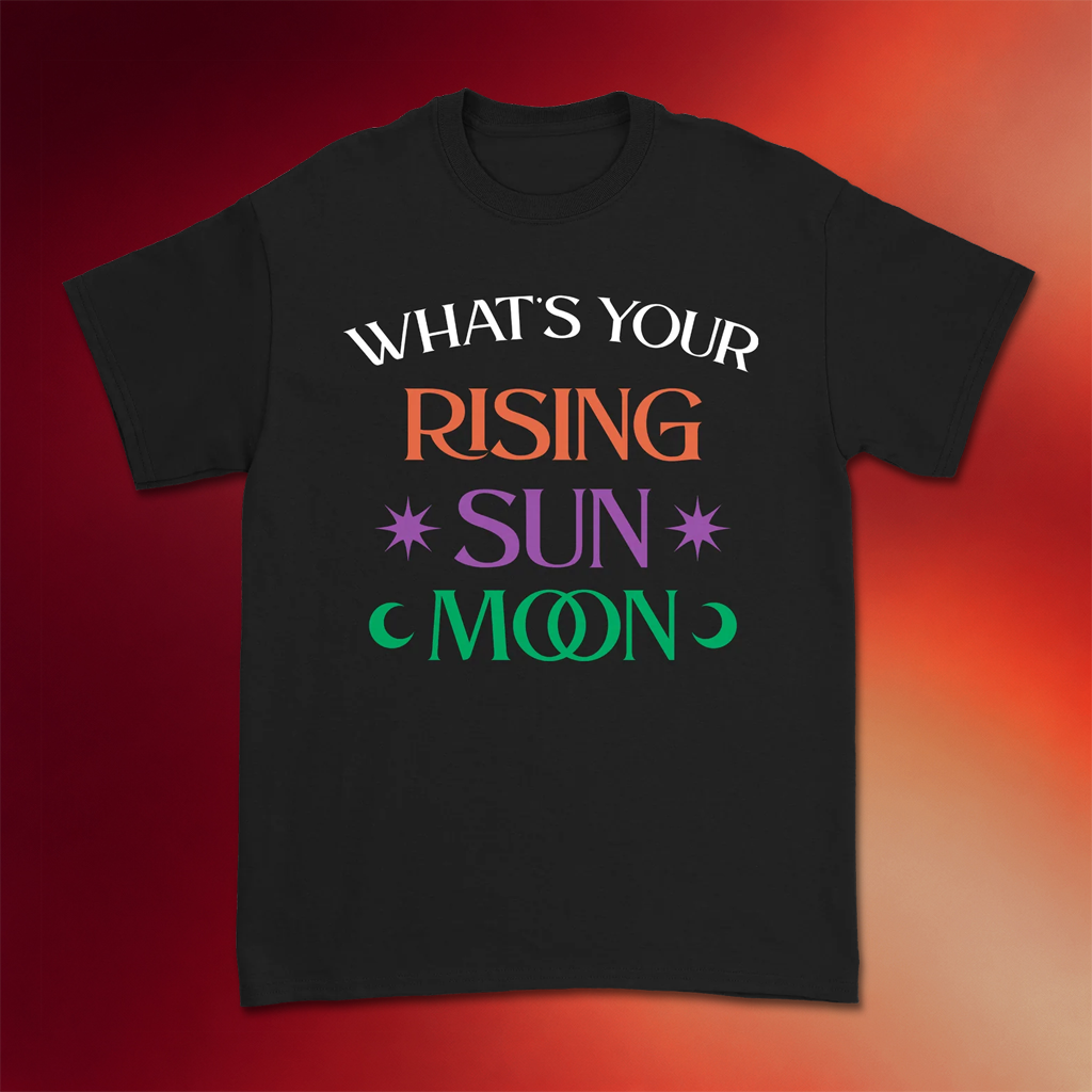Jade Novah Merch 2026 What_s Your Rising Sun Moon T-Shirt Black Gifts For Sisters