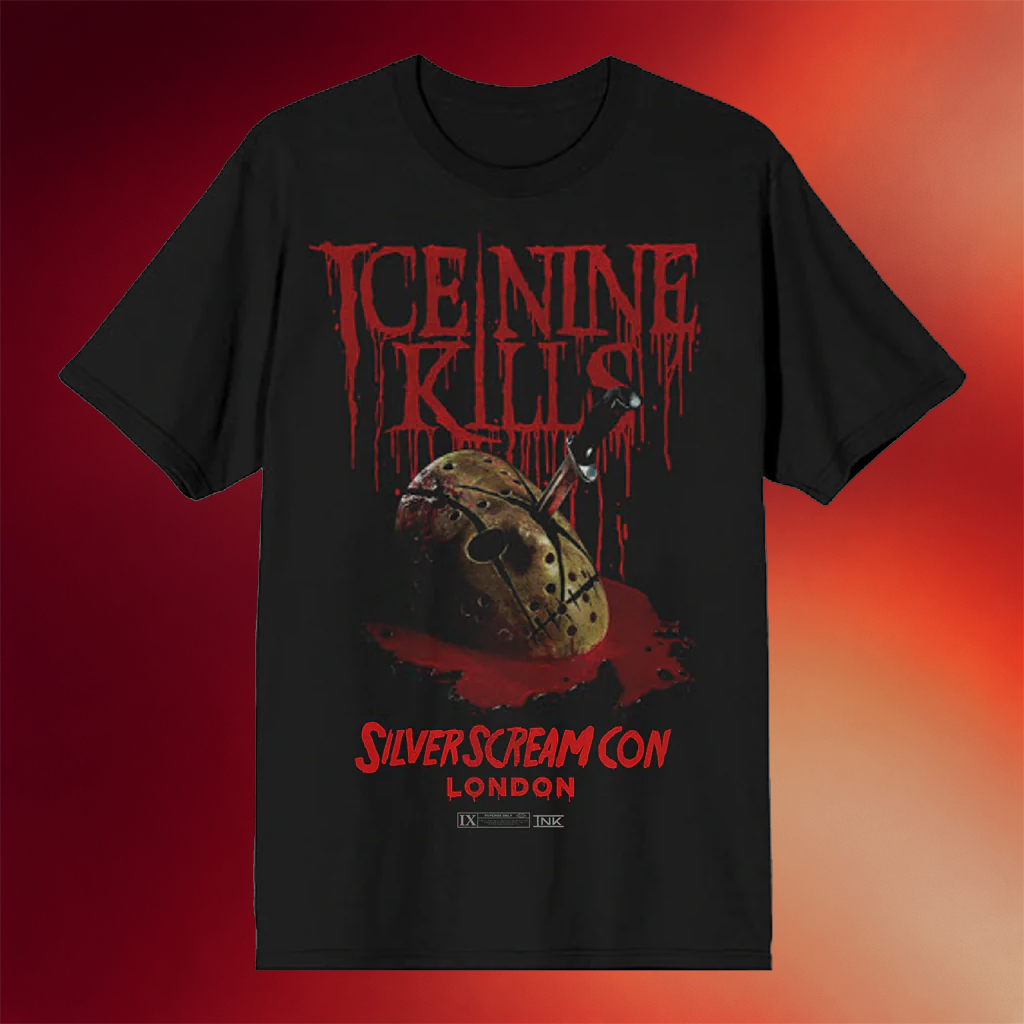 Ice Nine Kills Merch Silver Scream Con London T-Shirt Music Lover Gifts For Him