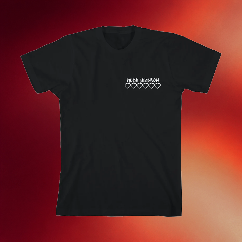 Hobo Johnson Merch 6 Hearts Logo Black T-Shirt 2026 Unique Gifts For Him Her