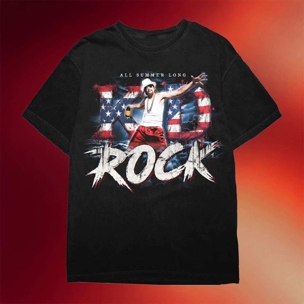 Kid Rock Merch 2026 All Summer Long RWB T-Shirt Gifts For Music Lovers