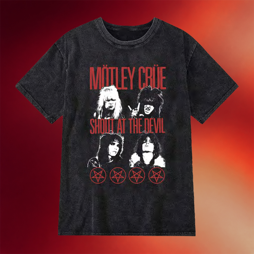 Motley Crue Merch 2026 Shout At The Devil Wash T-Shirt Unique Gifts For Band Lovers