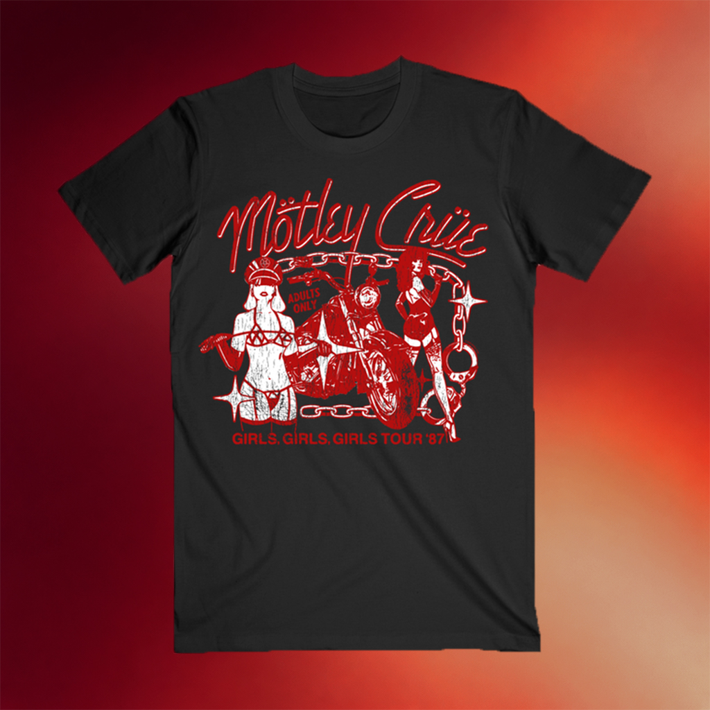 Motley Crue Merch Girls 87 Tour T-Shirt Motley Crue Shirt Unique Gifts For Band Fans