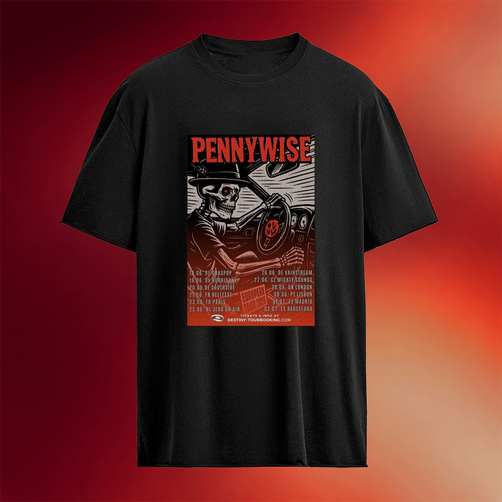 PennyWise UK Tour 2026 Dates Skeleton T-shirt PennyWise Merch Gifts For Brother