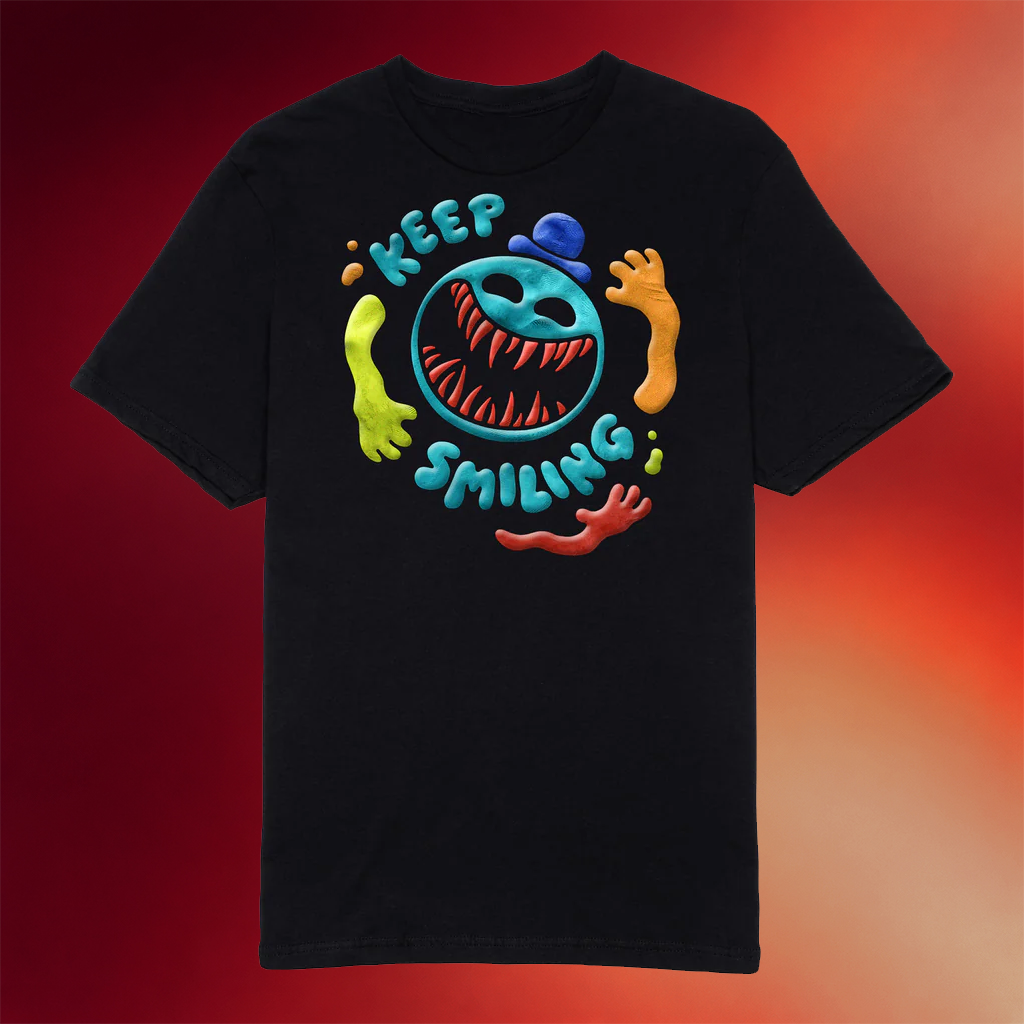 Poppy Playtime Merch Doey Keep Smiling T-Shirt Birthday Gift Ideas For Him