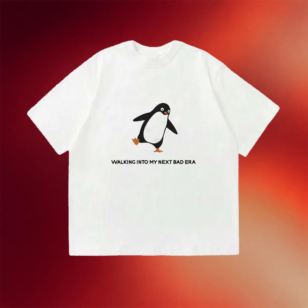 Bonkers Corner Merch Unbothered Penguin T-Shirt Walking Into My Next Bad Era Shirt Her Gifts