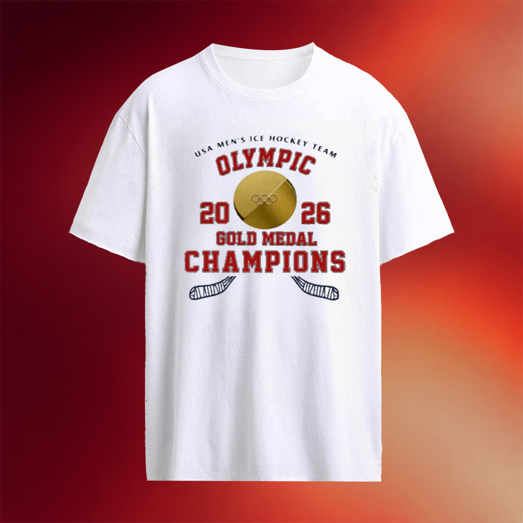 USA Men's Ice Hockey Team Olympic 2026 Gold Medal Champions Logo T-Shirt Milano Cortina Shirt