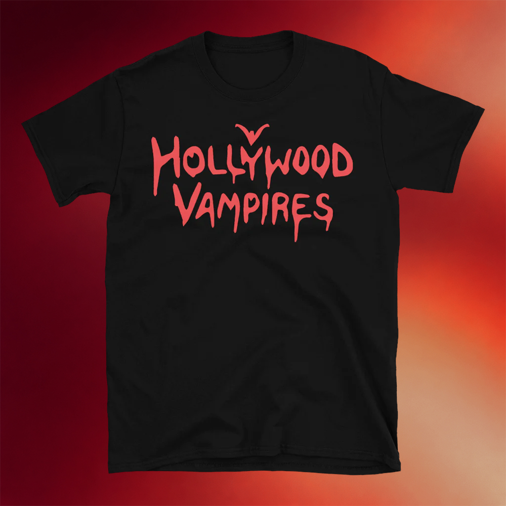 Hollywood Vampires Merch 2026 Hollywood Vampires Logo T-Shirt Gifts Ideas For Rock Lovers