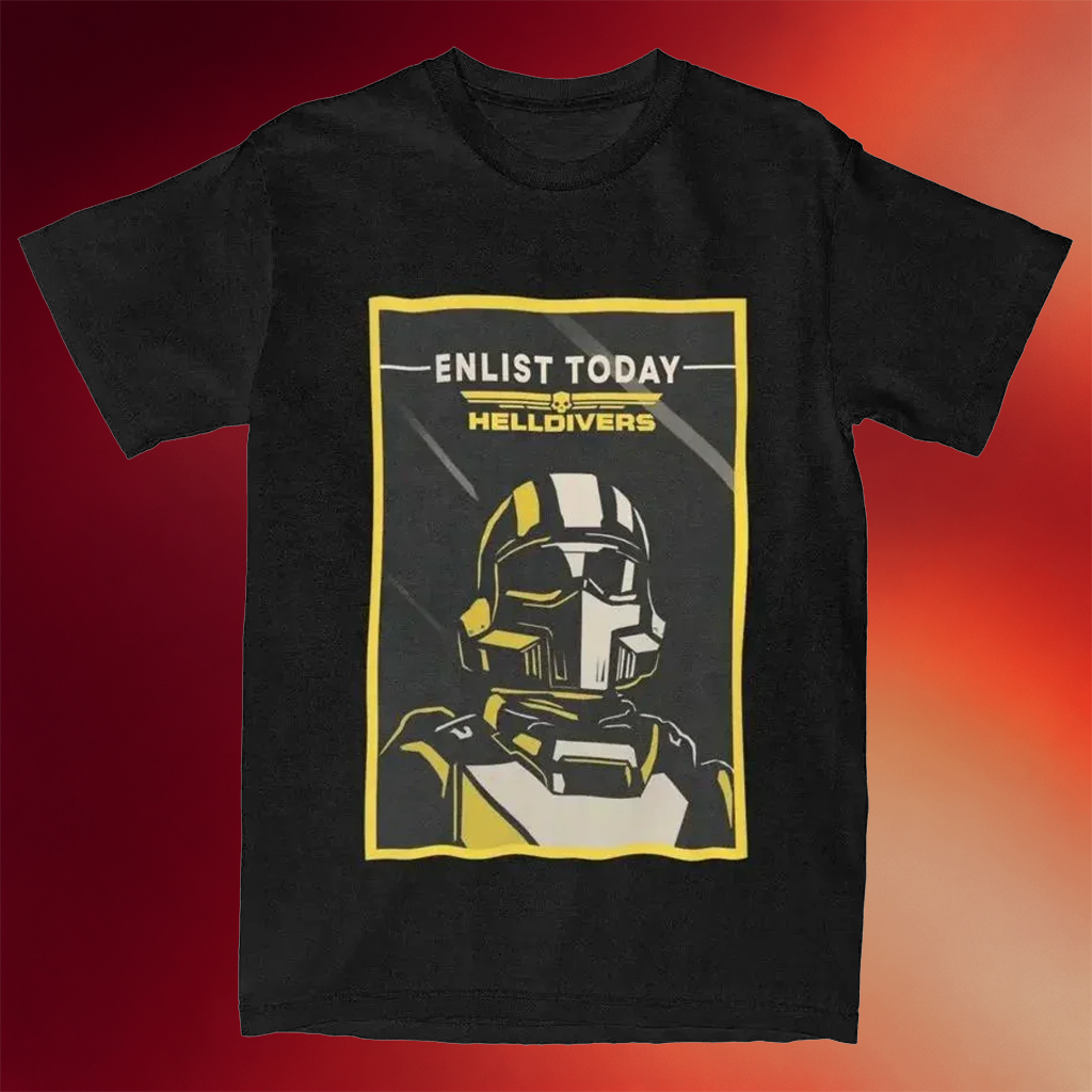 Helldivers Merch 2026 Enlist Today T-Shirt Black Great Gifts For Video Game Lovers
