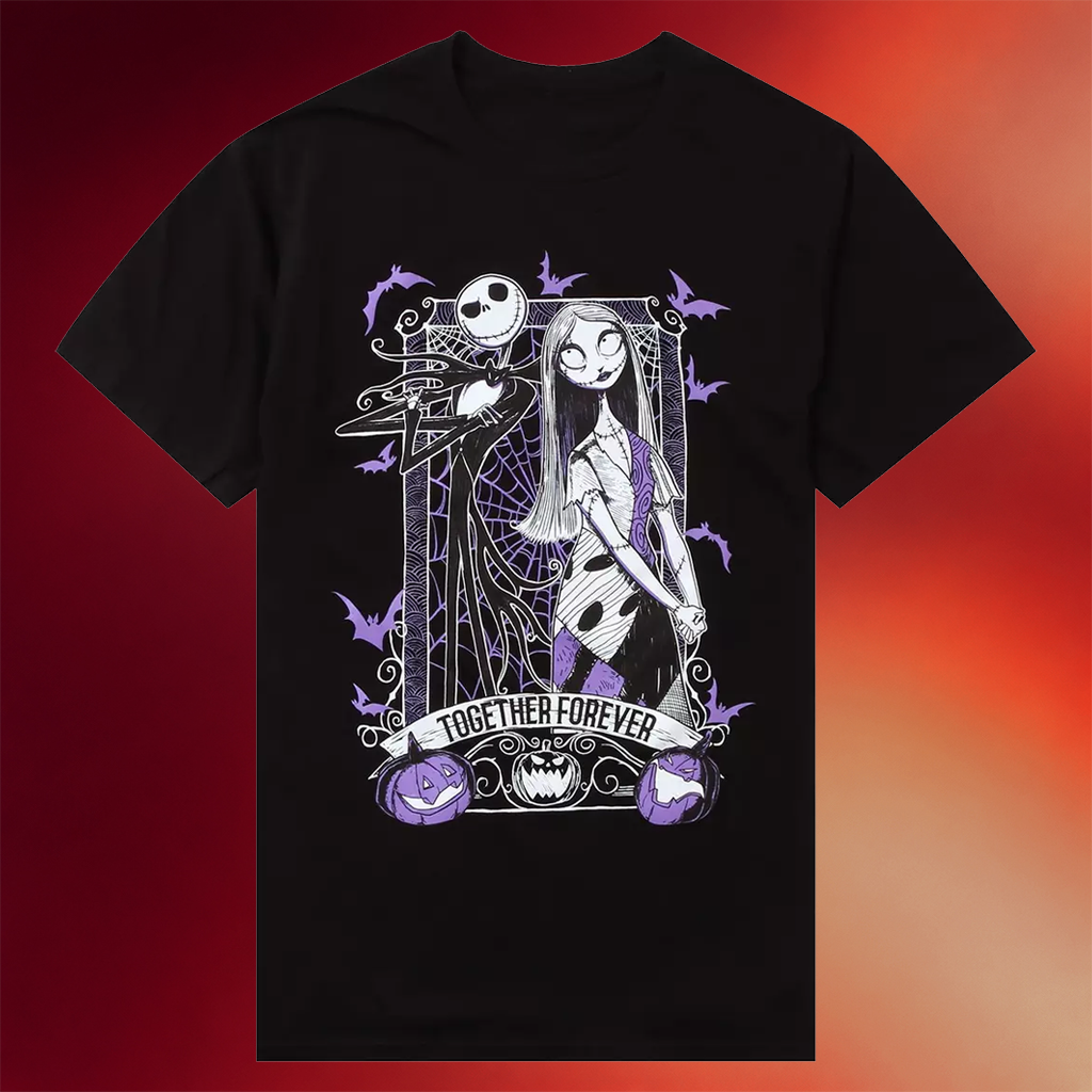 The Nightmare Merch The Nightmare Before Christmas Jack And Sally Together Forever T-Shirt