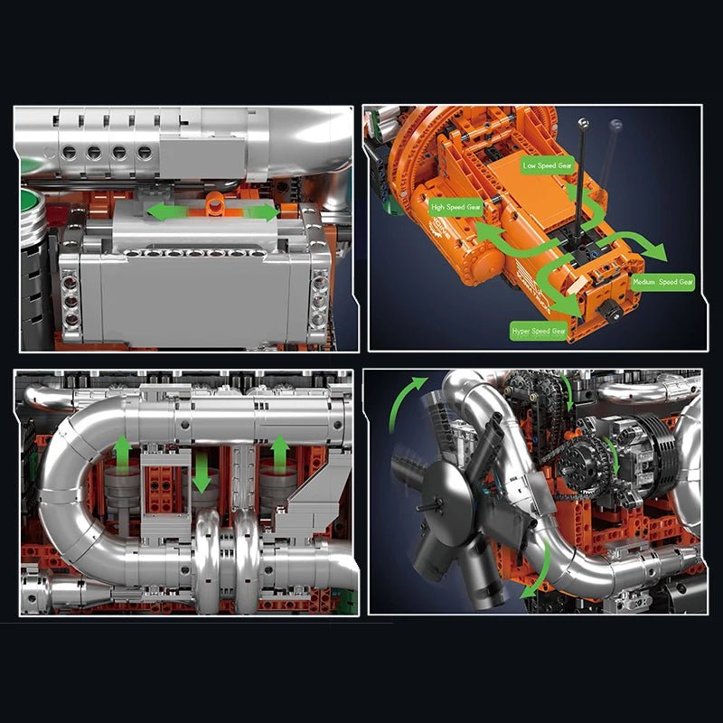 Mould King 10200 Motorized Truck Engine - Technical Building Kit - Sofhome