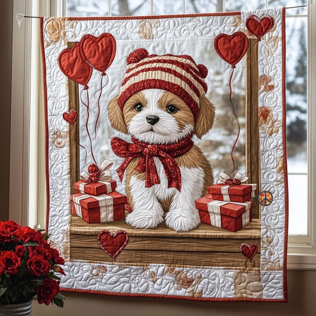 Cute Shih Tzu Dog Quilt Blanket Unique Valentine Best Gifts For Dog Lovers