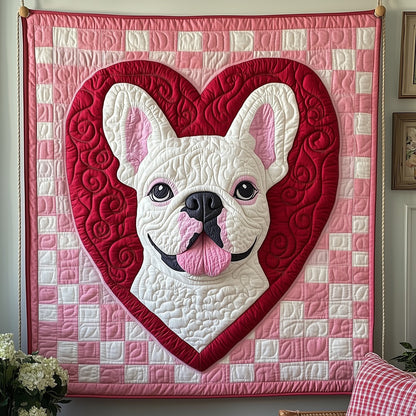 Cute Bulldog Quilt Blanket Unique Valentine Best Gifts For Dog Lovers