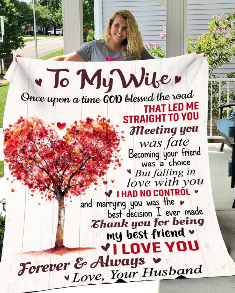 To My Wife Valentine Blanket Best Gift For Your Wife On Valentine's Day