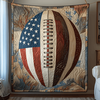 American Football Quilted Blanket Throw Best Gifts For Football Fans
