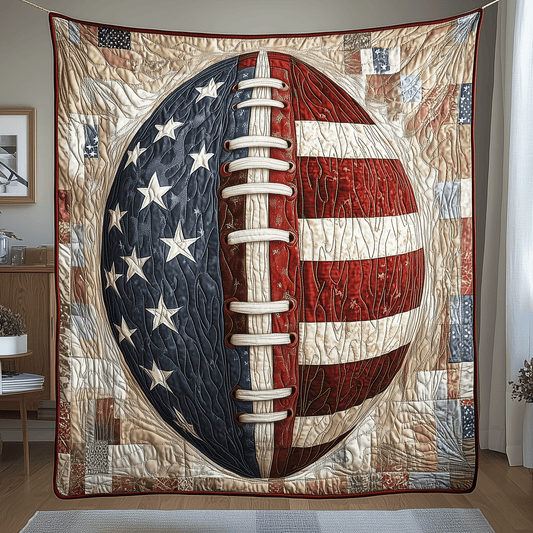 American Football Quilted Blanket Throw Best Gifts For Football Players