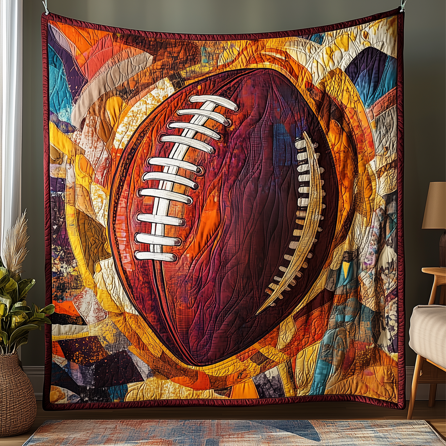 American Football Quilted Blanket Ideas For Gifts For Football Coaches