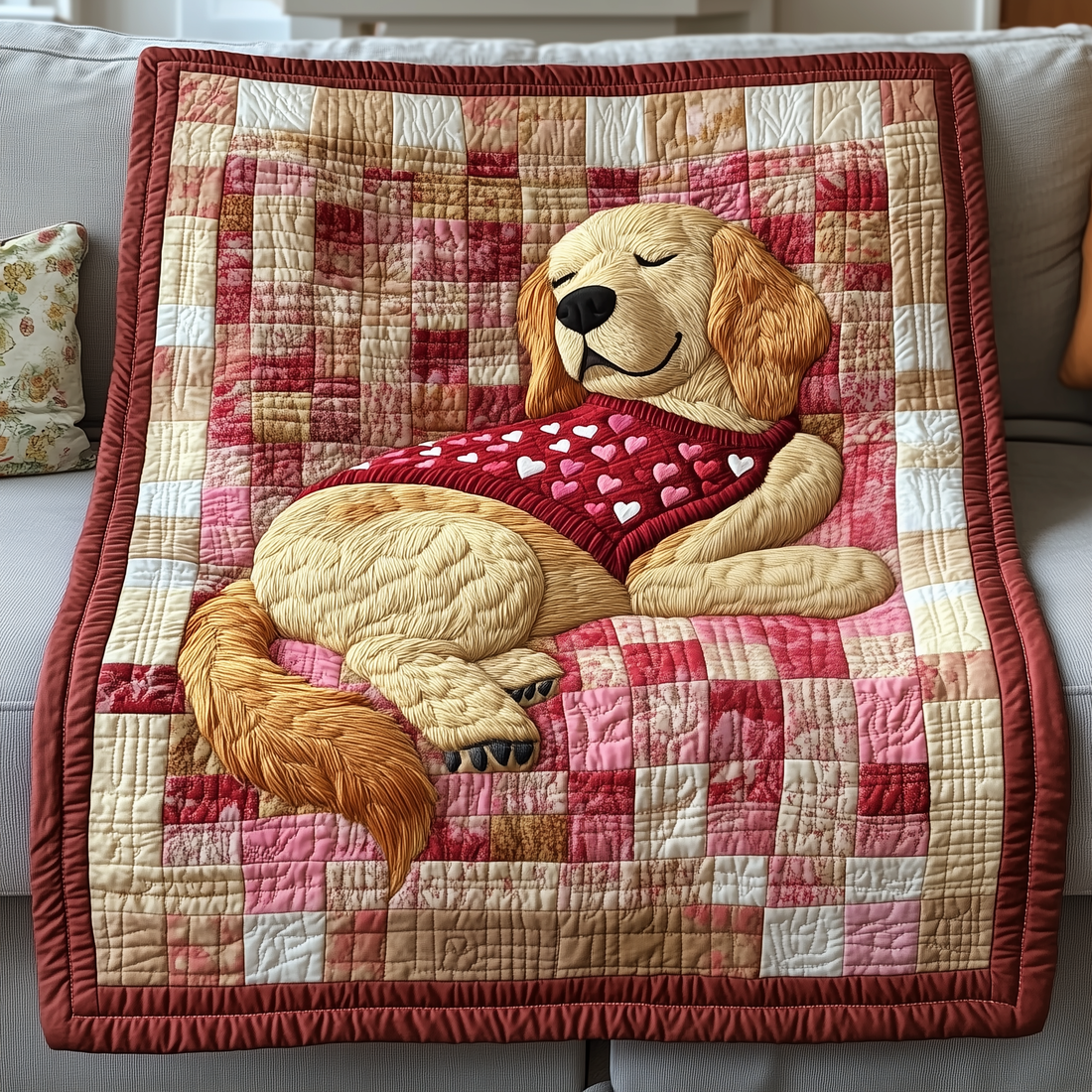 Valentine Golden Retriever Blanket Throws Valentines Gifts For Dog Lovers