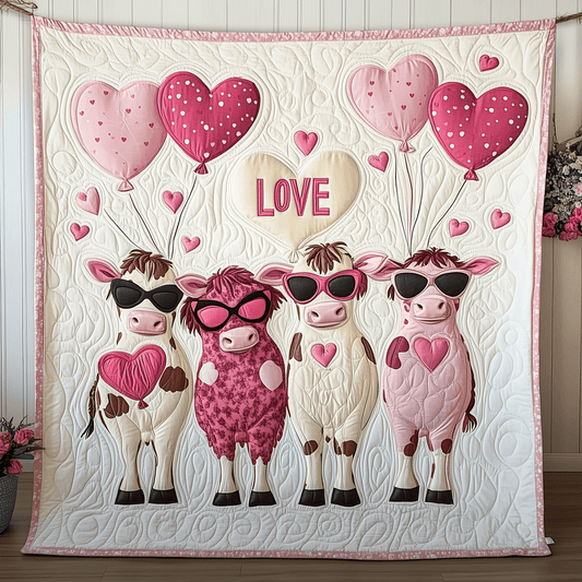 Cute Highland Cow Valentine Blanket Throws Best Valentine Gift For Cow Lovers