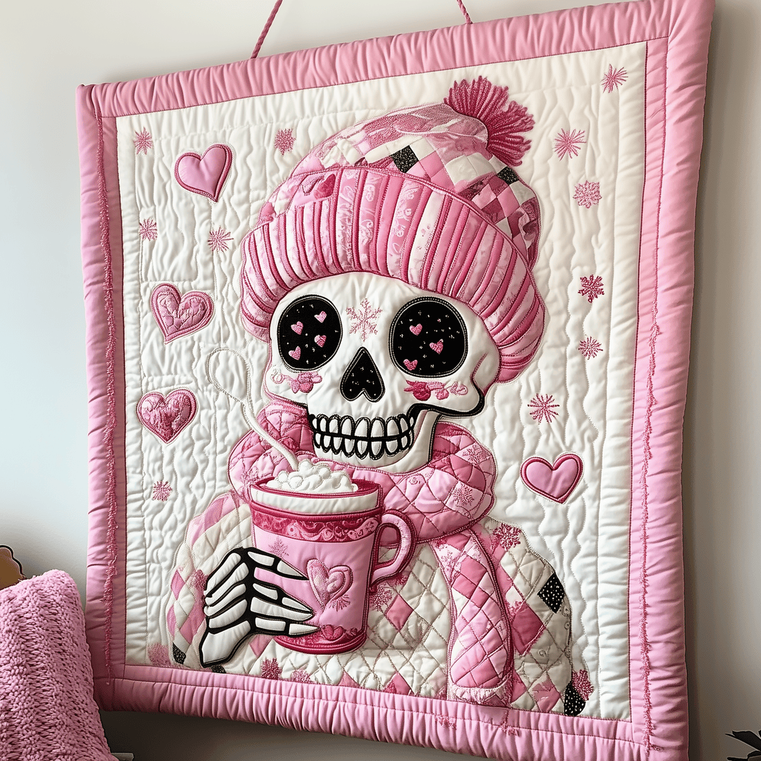 Valentine Cute Pink Skeleton Blanket Throws Best Valentine Gift Ideas For Her