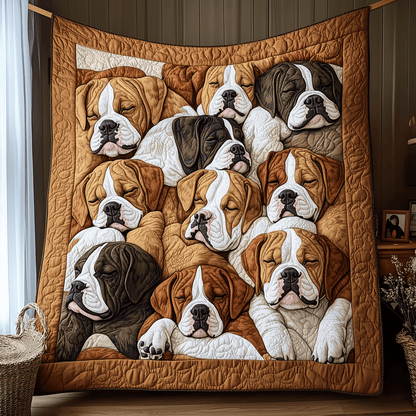 Sleepy Bulldog Face Blanket Quilt Pattern Unique Gift Ideas For Dog Lovers