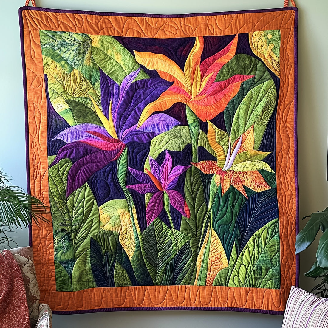 Tropical Flower Quilt Blanket Summer Vibe Throws For Couch Cool Mothers Day Gifts