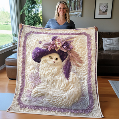 Elegant Cat Quilt Blanket Luxury Throw Blankets For Couch Best Gift For Cat Lovers