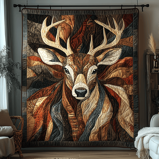 Forest Deer Quilt Blanket Best Throw Blanket Fathers Day Gift From Daughter