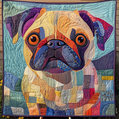 Squishy Pug Love Quilted Blanket Soft Throw Blanke Useful Gifts For Dad