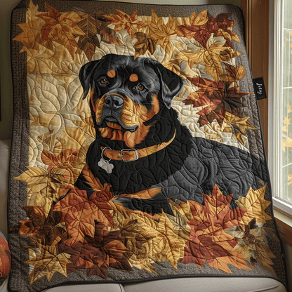 Rottweilers Autumn Quilted Blanket King Size Throw Blanket Father's Day Gifts For Husband