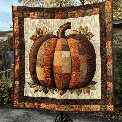 Autumn Pumpkin Quilted Blanket Throw Blankets For Couch Best Father's Day Gifts For Dad