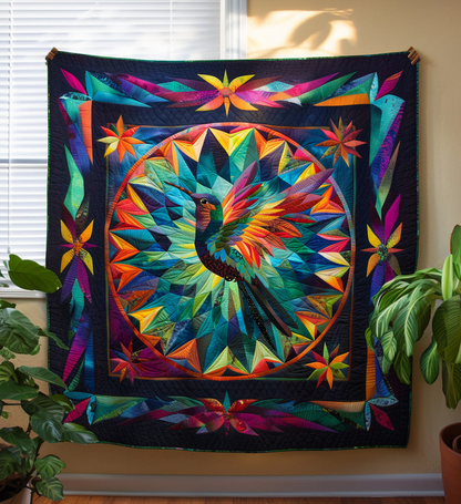 Heritage Hummingbird Quilted Blanket Purple Luxury Throw Blankets Useful Gifts For Mom