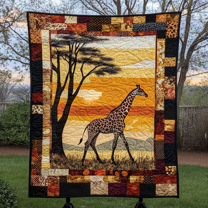 Giraffe Journey Quilted Blanket Throw Blankets For Couch Best Father's Day Gifts For Grandpa