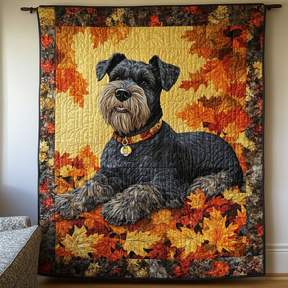 Courageous Pup Quilted Blanket Maple Leaf Throws For Couch Father's Day Presents From Daughter
