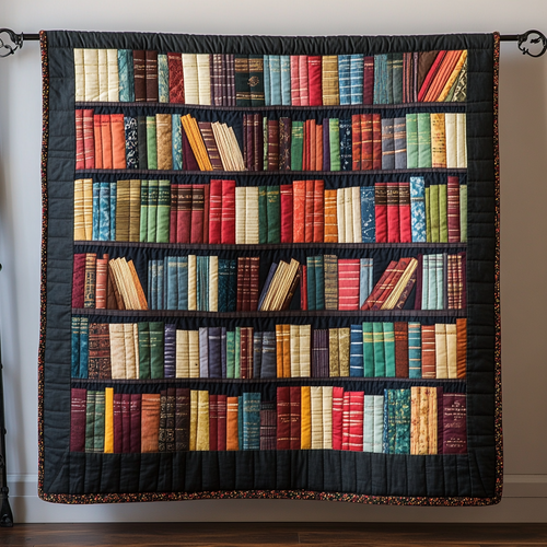 Literary Haven Quilted Blanket Bookish Reading Throw Blanket Birthday Gifts For Book Lovers