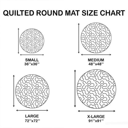 Candy Corn Abyss Quilted Round Mat Halloween Round Mat Halloween Gifts For Adults