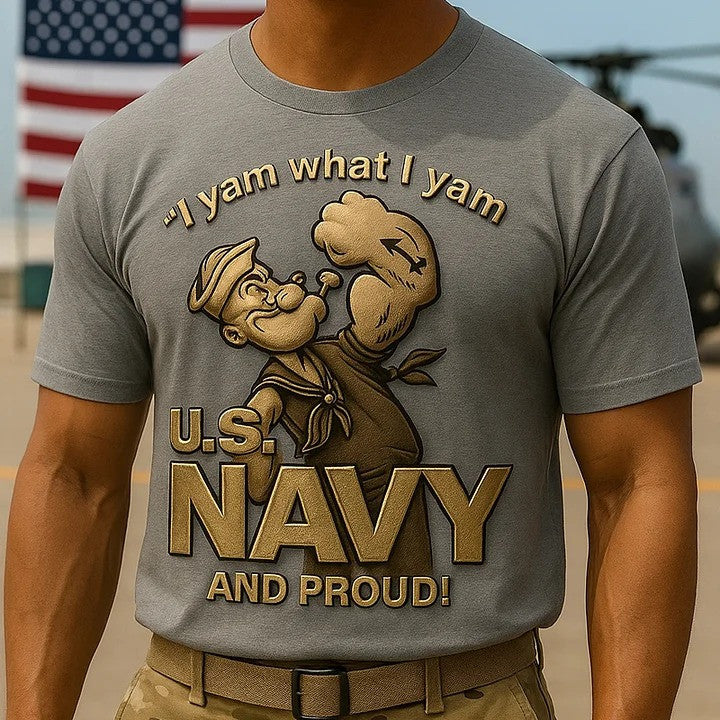 US Navy And Proud T-Shirt Military Pride Shirt USN Merch Gifts For Veterans Day